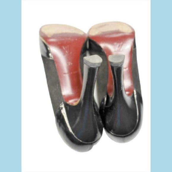 Louis Vuitton Womens Shoes Heels 36 Pumps Bow Black Italy Party Dinner Wedding - Picture 9 of 10